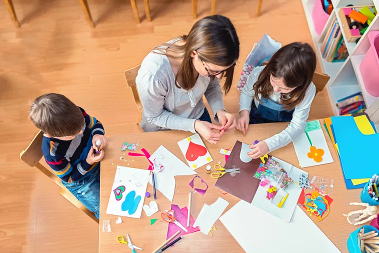 Teacher with Kids